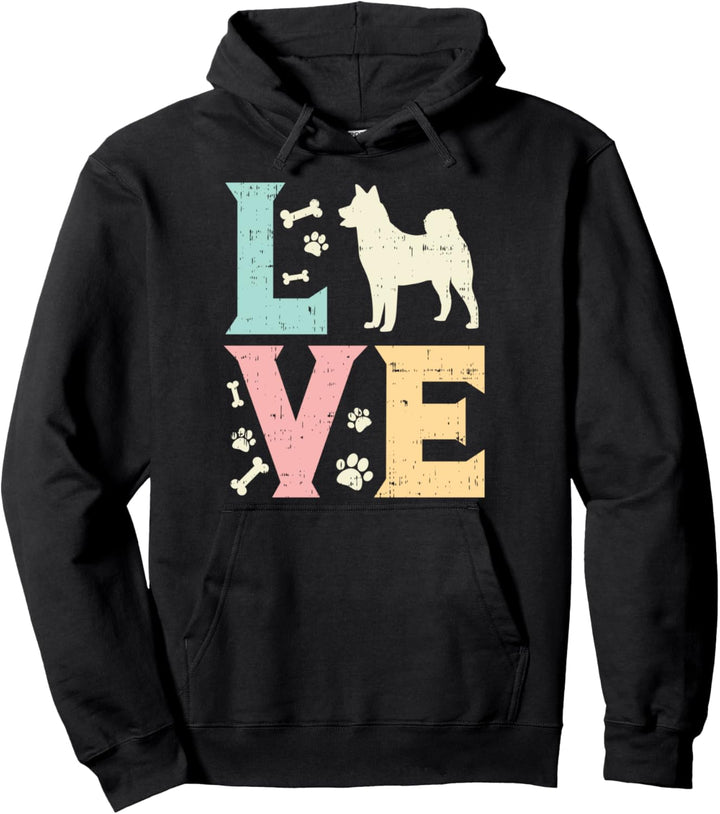Love Shiba Inu Cute Akita Animal Pet Japanese Dog Gift Pullover Hoodie