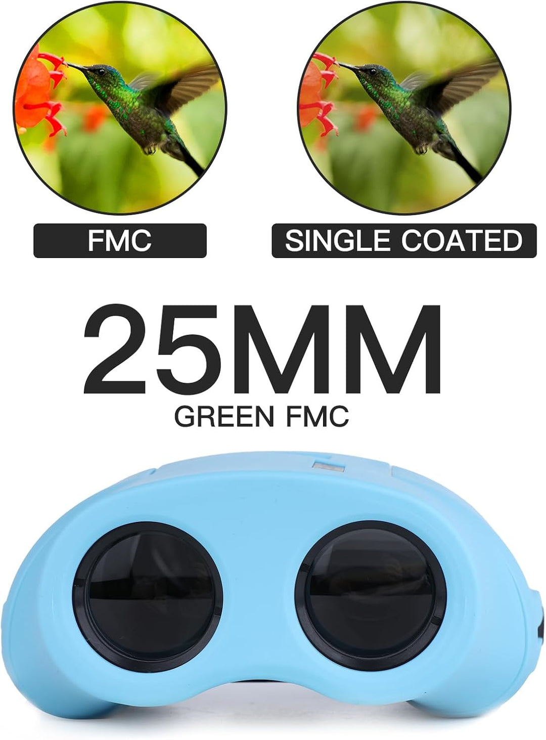 Ferngläser, HD-Professionelle wasserdichte Ferngläser für Erwachsene, Dauerhafte und Klare FMC-BAK4-