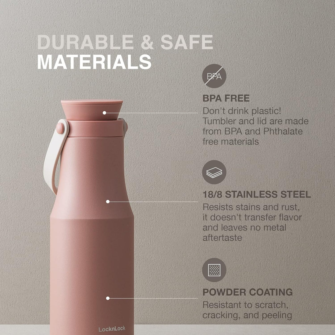 LOCK & LOCK METRO TUMBLER - Thermobecher für Kaffee, Tee und andere heisse und kalte Getränke - Vaku