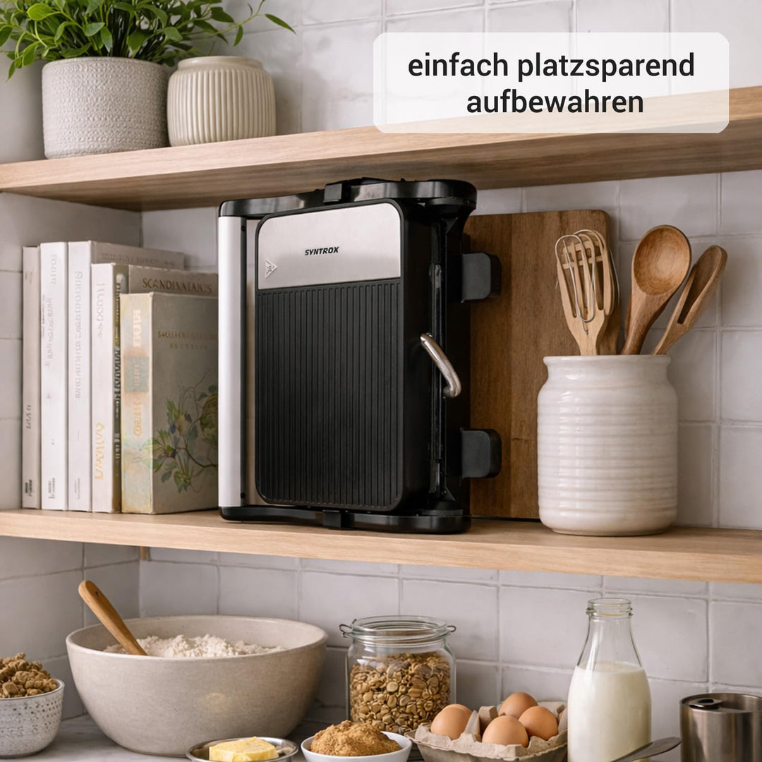 Syntrox SM-1000W Toledo Sandwichmaker mit Wechselplatten – knusprige Toast-Sandwiches schnell &amp; glei