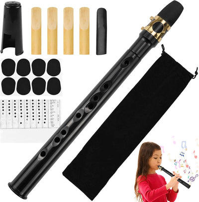Mini Saxophon Spielbar Tragbares Instrumente Taschensaxophon Schwarz Pocket Saxophone Kit mit Saxoph