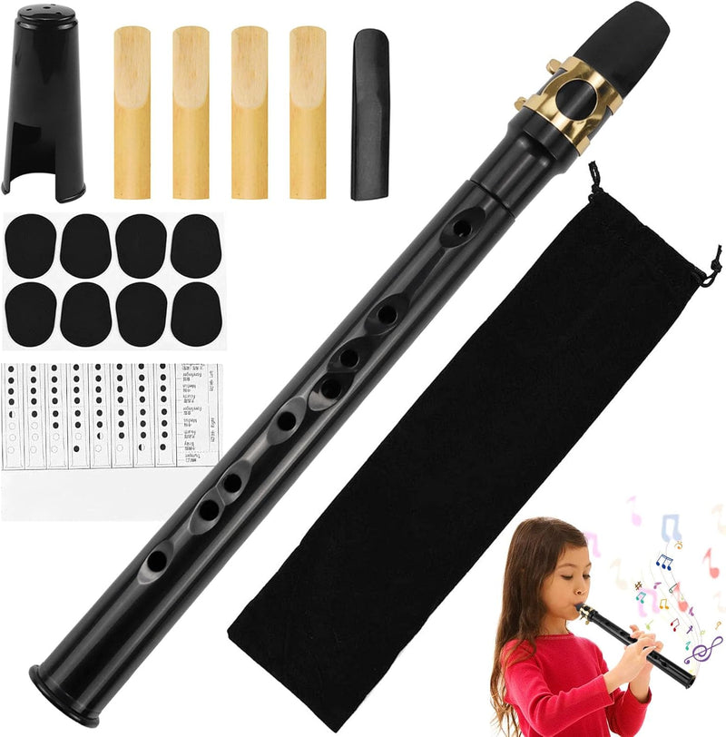Mini Saxophon Spielbar Tragbares Instrumente Taschensaxophon Schwarz Pocket Saxophone Kit mit Saxoph