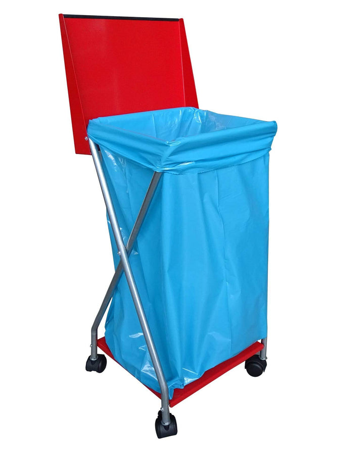 QUICK STAR Müllsackständer mit 4 Rollen und 25 Müllsäcken 120 Liter Ständer Müllbeutelhalter Müllsac