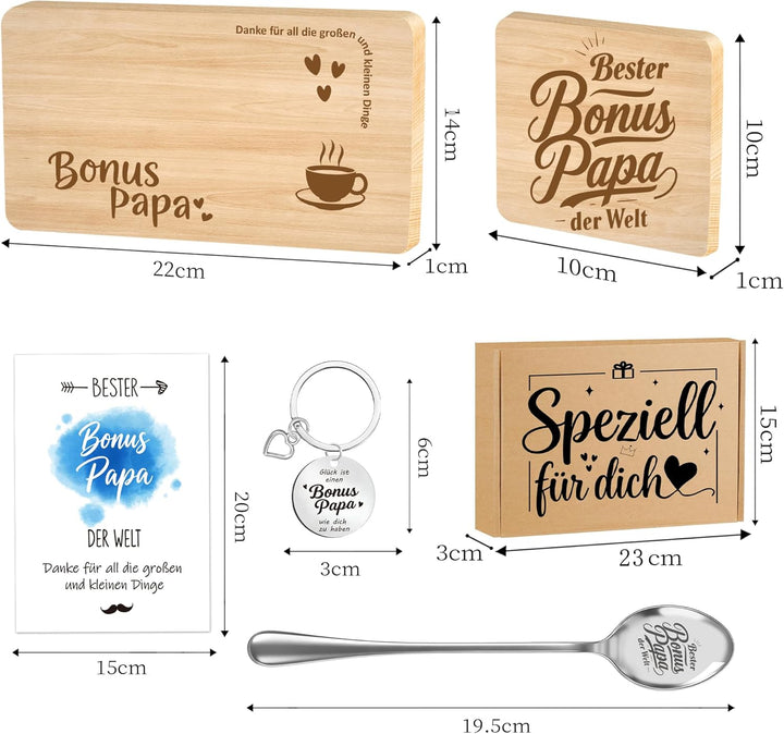 Geschenke für den Stiefvater – zum Vatertag und zum Geburtstag Bonus Papa, Bonus Papa