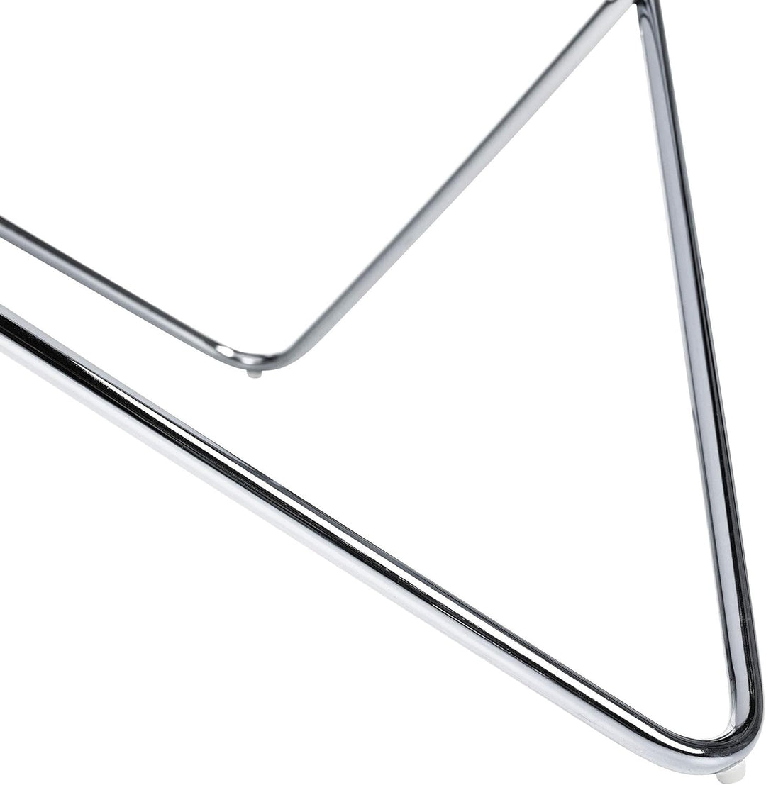 Designer Beistelltisch rund weiss/silber Meridian