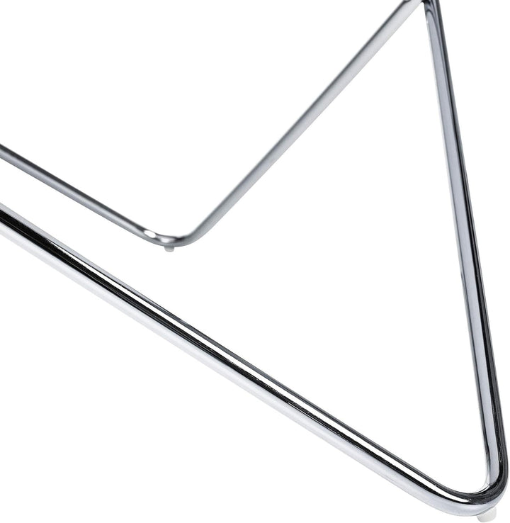 Designer Beistelltisch rund weiss/silber Meridian