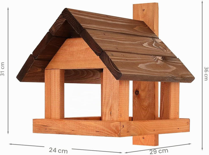 Vogelhäuschen aus Holz, Vogelhaus für Wildvögel, wetterfest, Wandmontage, für Garten, Balkon, Zaun (