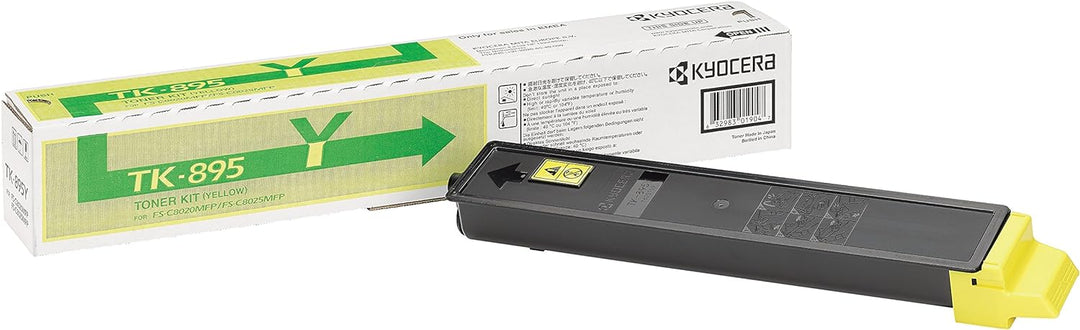Kyocera TK-895Y Original Toner-Kartusche Gelb 1T02K0ANL0. Kompatibel für FS-C8020MFP, FS-C8025MFP, F