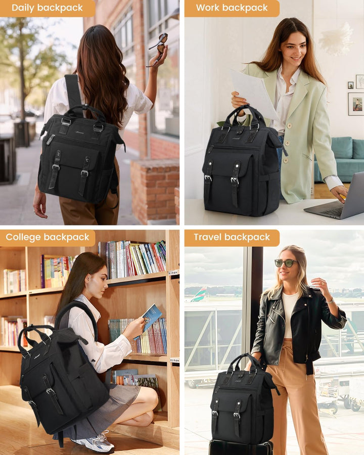 LOVEVOOK Rucksack Damen, Wasserdicht Schulrucksack Mädchen Teenager Jungen Schule mit Datenkabel-Beu
