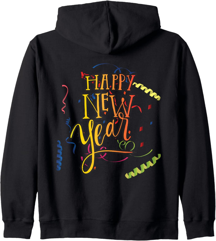 Happy New Year 2022 Outfit für Silvester Party Neujahr Kapuzenjacke