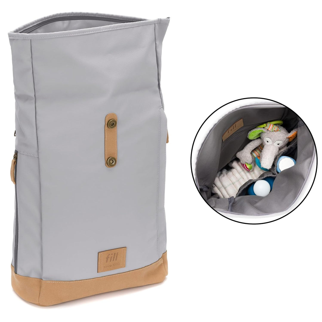 Fillikid Wickelrucksack Berlin | Baby Wickelrucksack mit Kinderwagenbefestigung | Wickeltasche Rucks