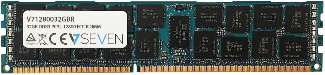 V7 V71280032GBR Server DDR3 DIMM Arbeitsspeicher 32GB (1600MHZ, CL11, PC3-12800, 240pin, 1.35 Volt,