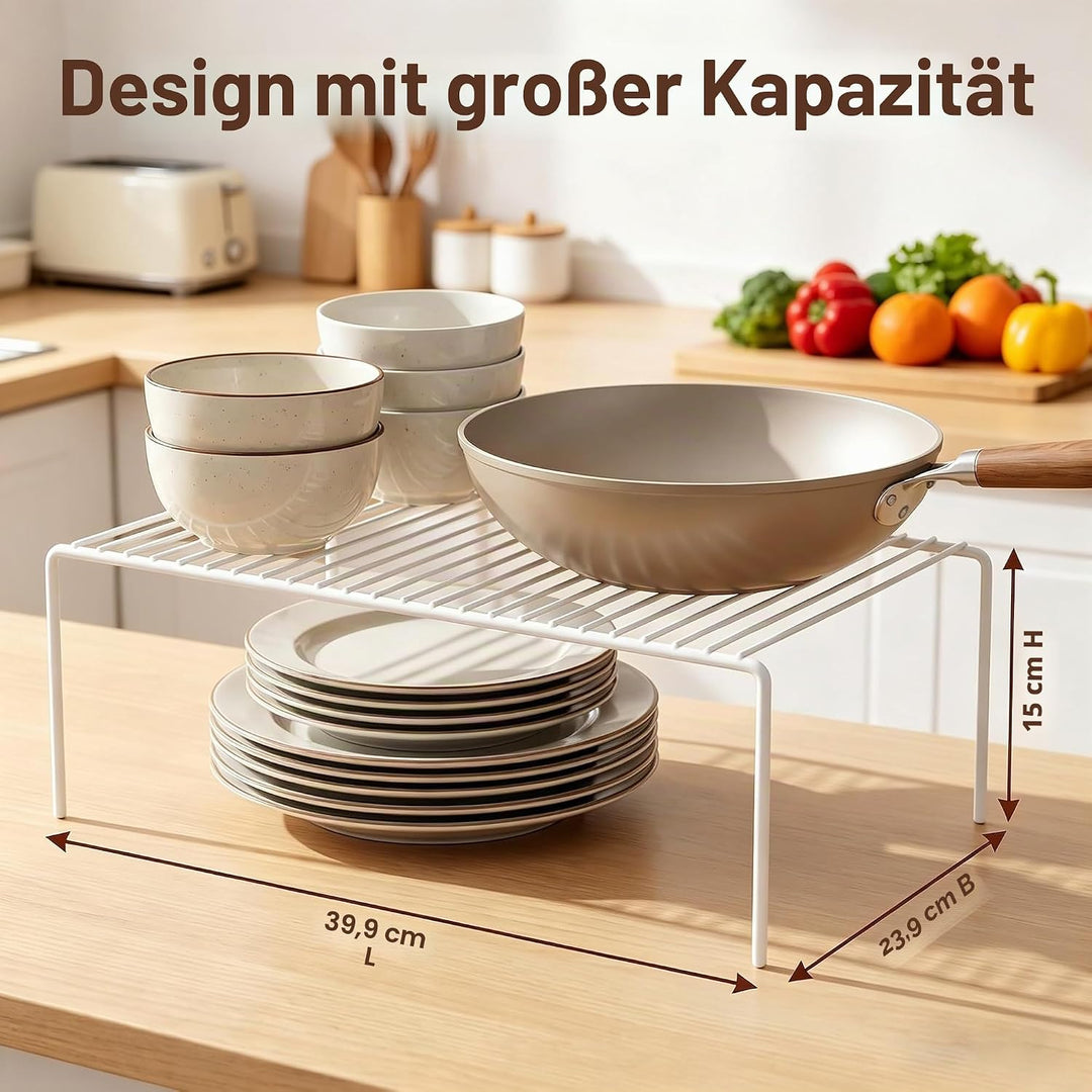 IPEGTOP 6 Stück grosser Gefrierschrank-Regal, rostfreier Edelstahl, Küchenorganizer, platzsparend, f