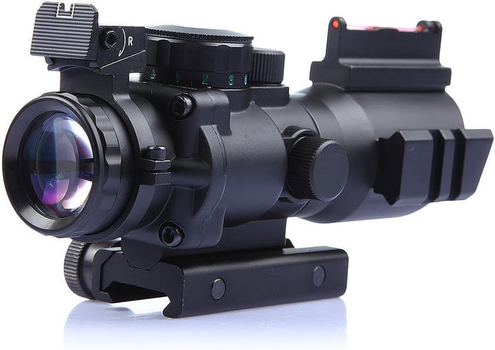 Minidiva® 4x32 mm Tactical Scope, mit Rot Gruen Blau 3 Helligkeit, Lichtwellenleiter Scope