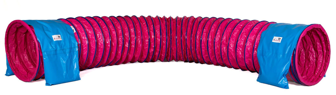Callieway® Dog Agility Tunnel Profi Hunde Tunnel Agility Gerät (Stützsandsäcke bereits inklusive) (F