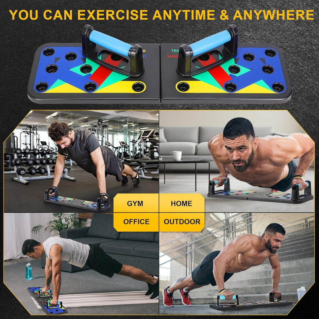 flintronic Liegestützgriffe Liegestütze Brett, Faltbare Tragbare Pushup Ständer, Multifunktions Elit