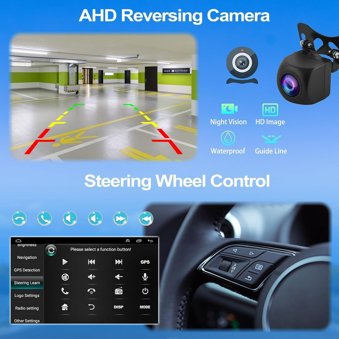 CAMECHO 2G+64G Android 13 Autordio Pour Suzuki Splash Ritz/Opel Agila 2004-2014 Avec Carplay/Android