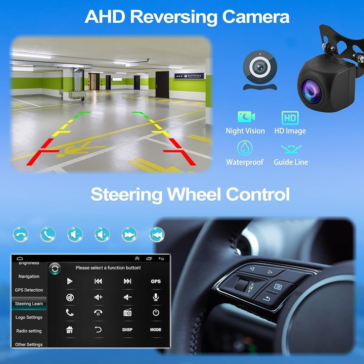 CAMECHO 2G+64G Android 13 Autordio Pour Suzuki Splash Ritz/Opel Agila 2004-2014 Avec Carplay/Android