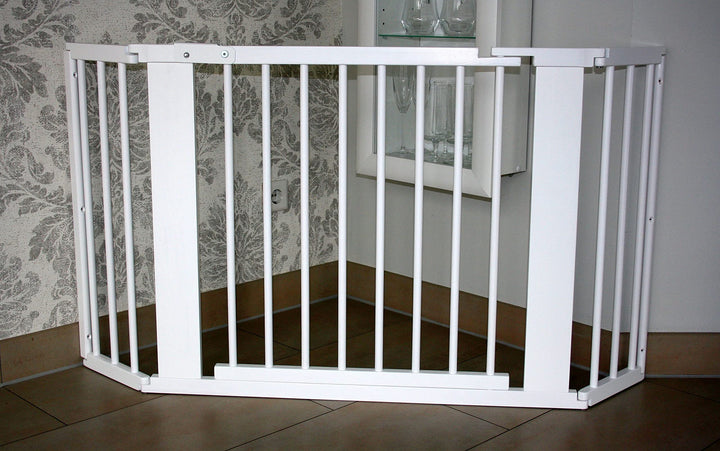 Micoland Schutzgitter Absperrgitter Türgitter Treppenschutzgitter V 117 bis 363 cm Weiss (141cm)
