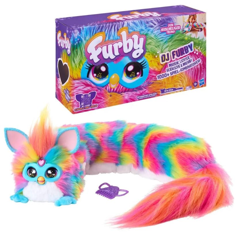 Furby DJ Furby interaktives Spielzeug, Regenbogen - Deutsche Version