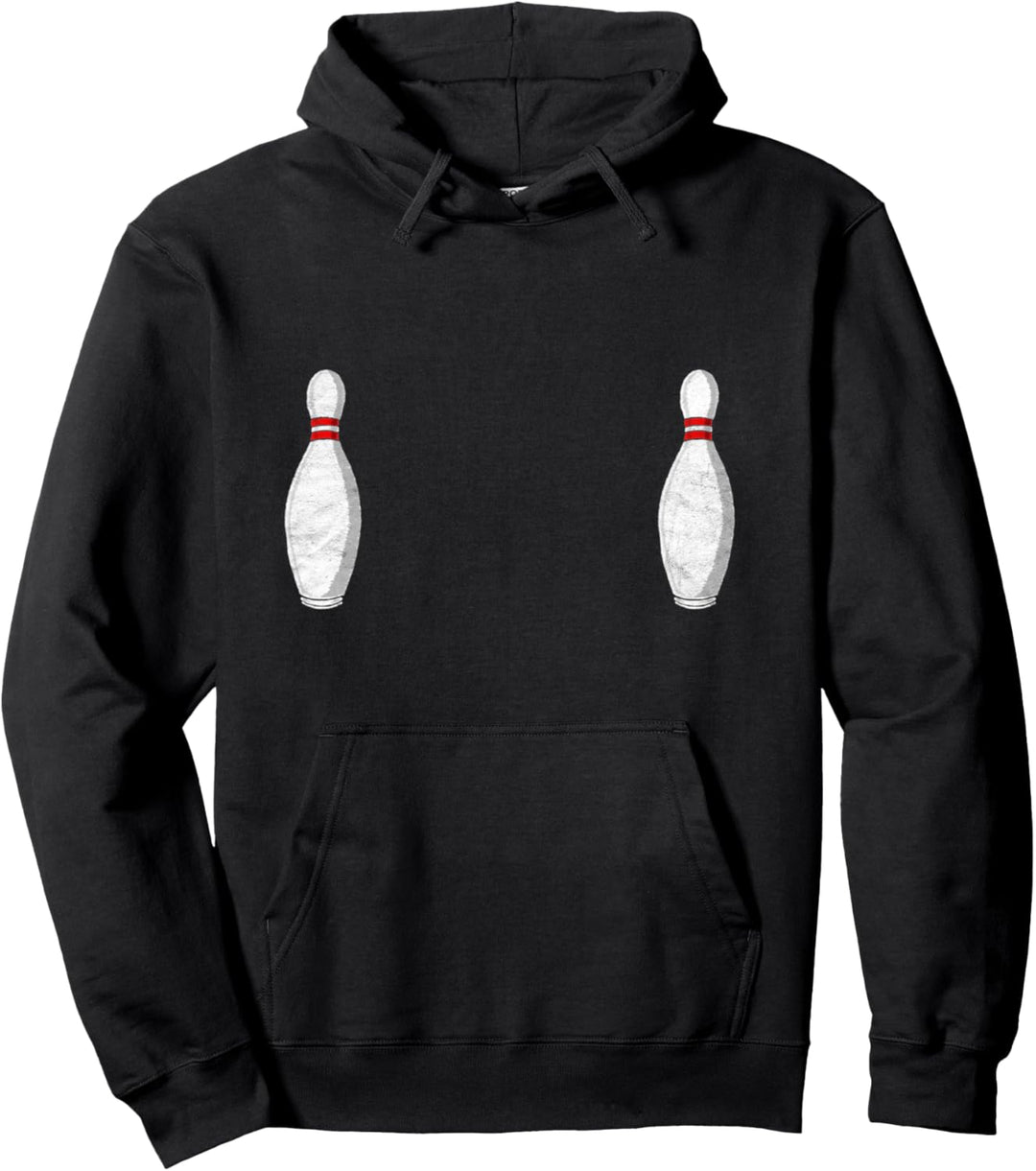 Vintage Bowling Pins 7 10 Split Funny Retro Graphic Pullover Hoodie