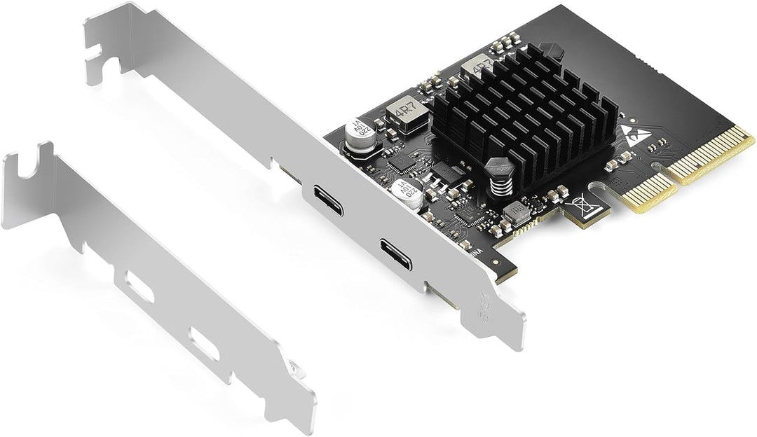ELUTENG USB C PCIe Karte 2 Ports 2 x 10Gpbs, PCI Express PCIe X4 USB C 3.2 Gen2 Erweiterungskarte 20