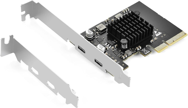 ELUTENG USB C PCIe Karte 2 Ports 2 x 10Gpbs, PCI Express PCIe X4 USB C 3.2 Gen2 Erweiterungskarte 20