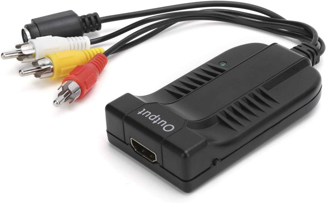 S-Video to Hdmi Converter, Video Konverter S Video Auf Hdmi 3 RCA Composite Adapter mit MäNnlichem S