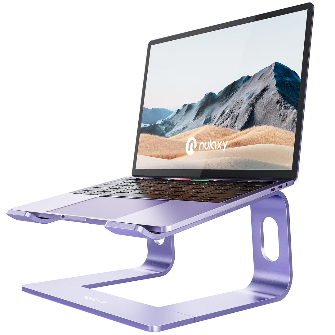 Nulaxy ergonomischer Laptop-Ständer aus Aluminium, abnehmbare Erhöhung für Laptops mit Einer Grösse