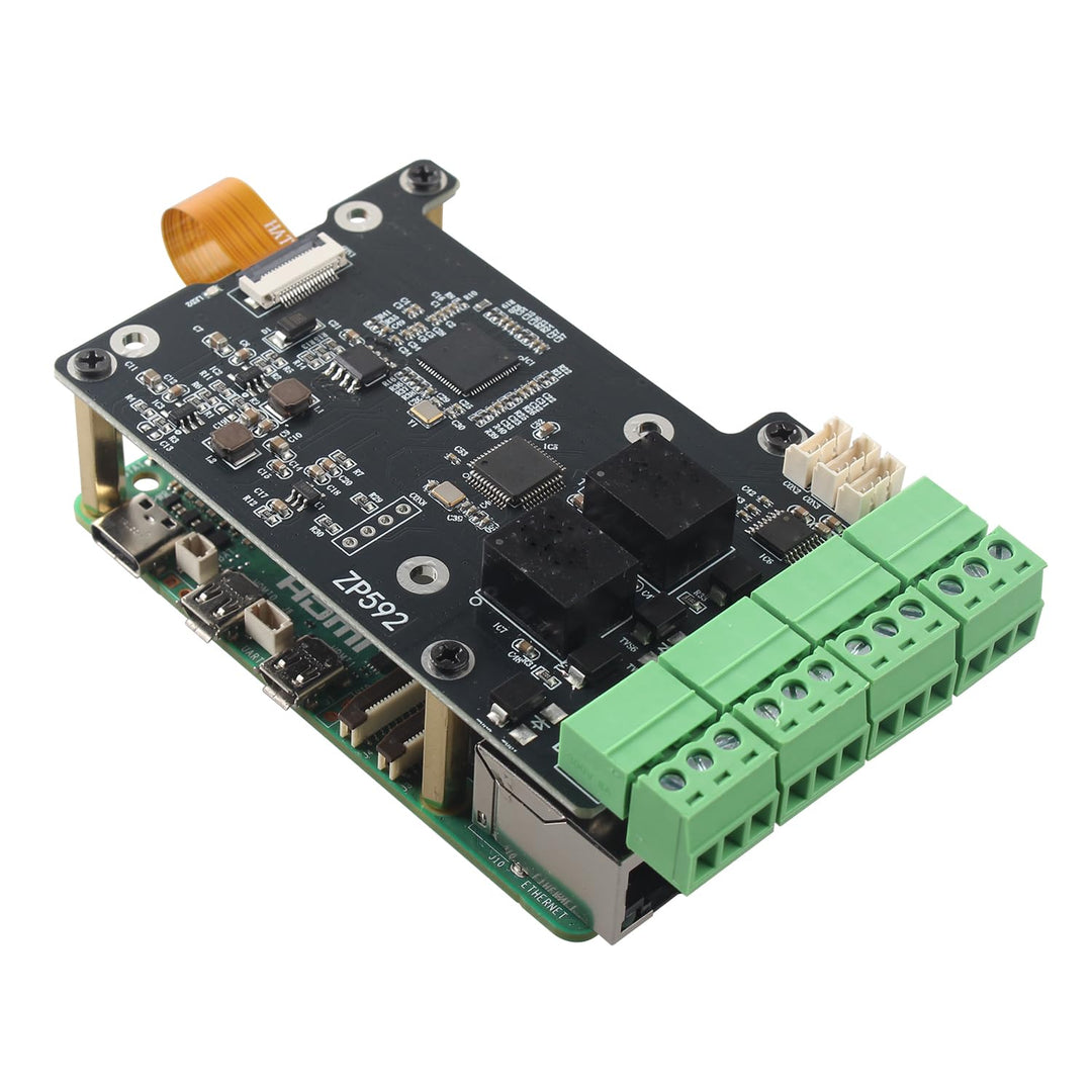 ZDE ZP592 PCIe to 2 Channel RS485 2 Channel RS232 HAT Expansion Board for Raspberry Pi 5 PCIe to RS4