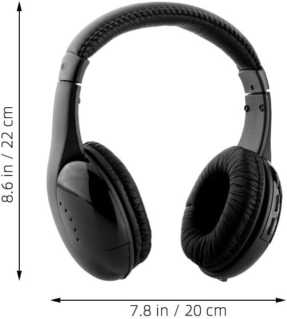 Angoily Kabellose Kopfhörer Mit Mikrofon Fm Radio Und Stereoanschluss Funk-Headset Für Tv Pc Heimnut