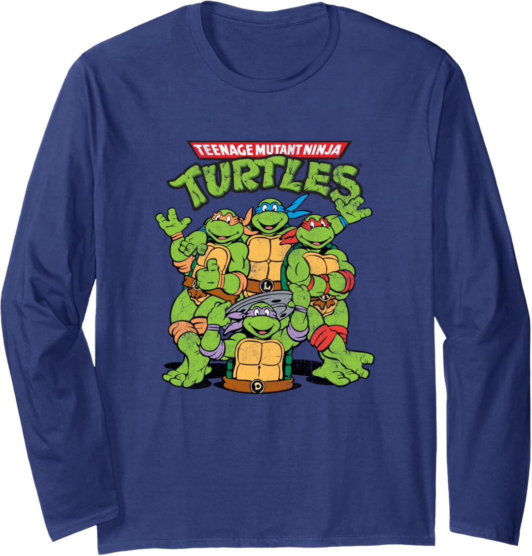 Teenage Mutant Ninja Turtles Klassisches Retro Logo Langarmshirt