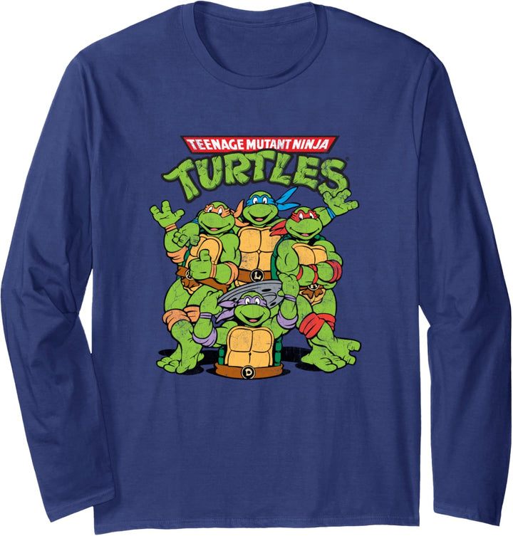 Teenage Mutant Ninja Turtles Klassisches Retro Logo Langarmshirt