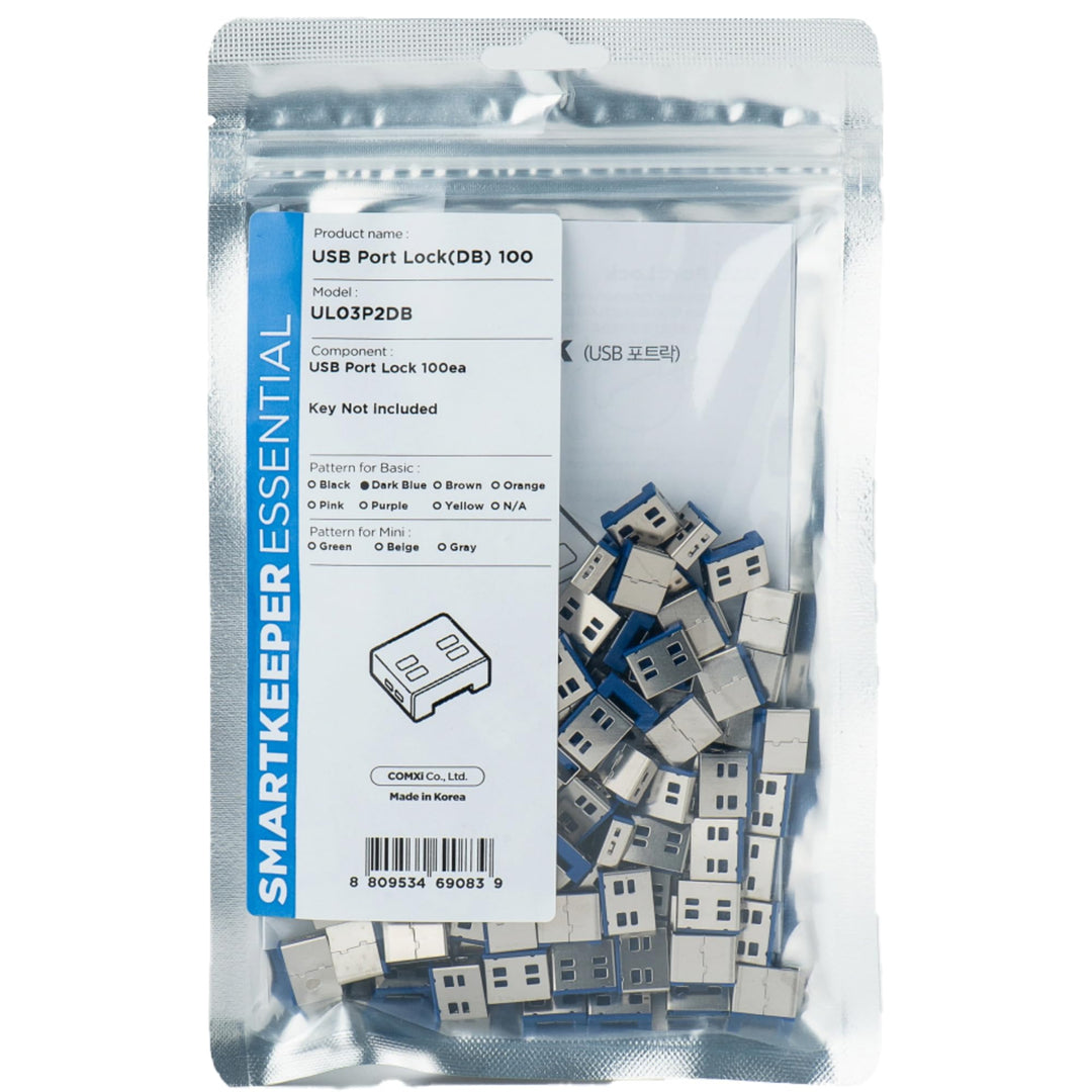 SmartKeeper ESSENTIAL / 100 x USB A-Port Blockers / Dunkelblau 100 Stück Dunkelblau, 100 Stück Dunke