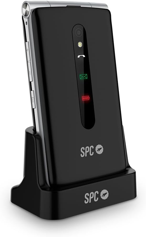 SPC Prince 4G – Senioren-Handy mit Klappe, grossen, leicht zu bedienenden Tasten, SOS-Taste, Fernkon