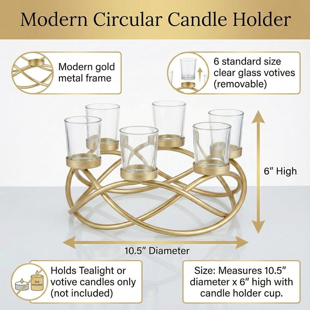 Kreisförmige Eisen-Tischdekoration, Tafelaufsatz, Kerzenhalter für Hochzeiten, Terrasse, Küche, Essz