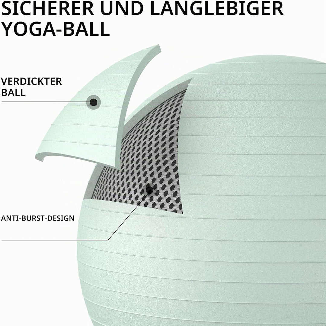 PROIRON Gymnastikball+25cm Klein Pilates Ball Set, Pezziball Sitzball Trainingsball Fitnessball &amp; Ba