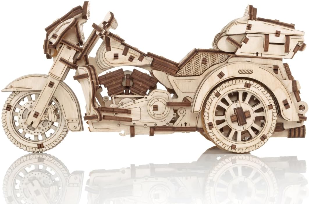 3D Puzzle Motorrad – DIY Motorrad 3D Puzzle Erwachsene & Jugendliche ab 14 Jahren – 3D Holzpuzzle mi