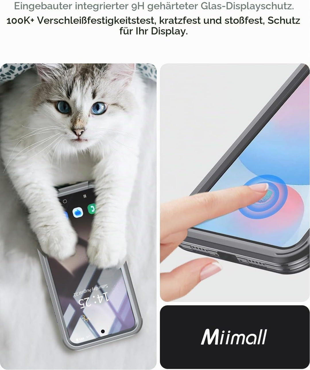 Miimall Dünn Hülle für Samsung Galaxy S24 FE Handyhülle mit Displayschutz, Kompatibel für MagSafe, 3