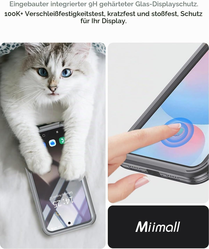 Miimall Dünn Hülle für Samsung Galaxy S24 FE Handyhülle mit Displayschutz, Kompatibel für MagSafe, 3