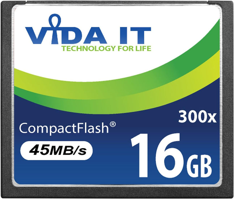 Vida IT 16GB Compact Flash CF Speicherkarte 300x 45MB/s für Canon EOS 10D 20D 20Da EOS 300D EOS 30D