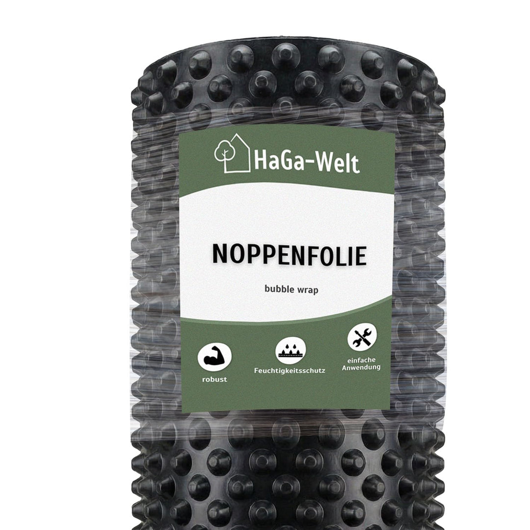 Noppenfolie Hochbeet &amp; Hauswand – 1,5m Breite | 5m Länge – Hochbeetfolie zum Feuchtigkeitsschutz, Dr