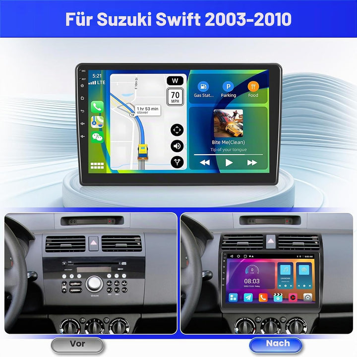 Radio für Suzuki Swift 2003-2010 Android 15 2+64G mit Wireless CarPlay Android Auto, 10,1 Zoll Bilds
