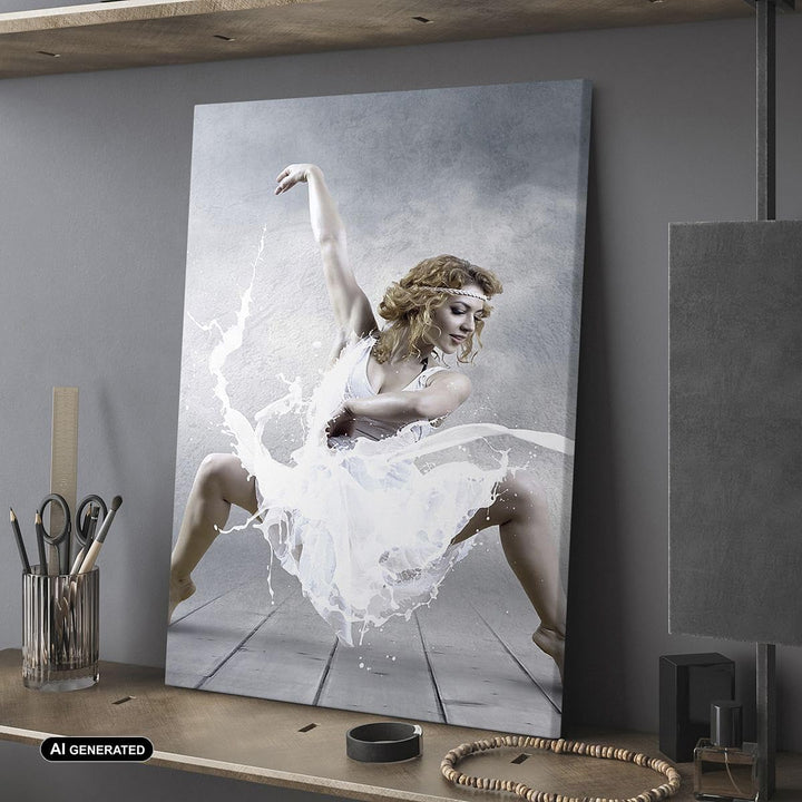 Bilder auf Leinwand Frau Tänzerin Ballett Leinwandbild mit Rahmen 45x80cm Wandbilder Dekoration Wohn