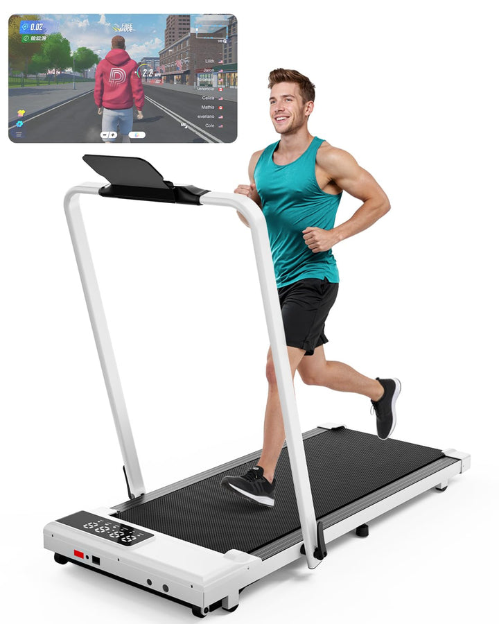 Superun Walking Pad mit Steigung 6% – Laufband für Zuhause max 6km/h & 12km/h mit App und Fernbedien