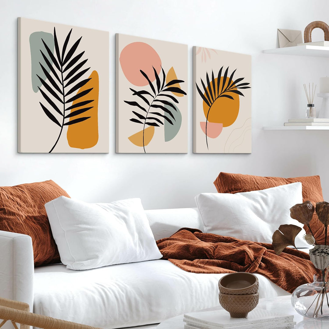 Muralo - Wandbilder Set - Leinwand Bilder Set Aufhängefertig - Bilder für Wohnzimmer Schlafzimmer -