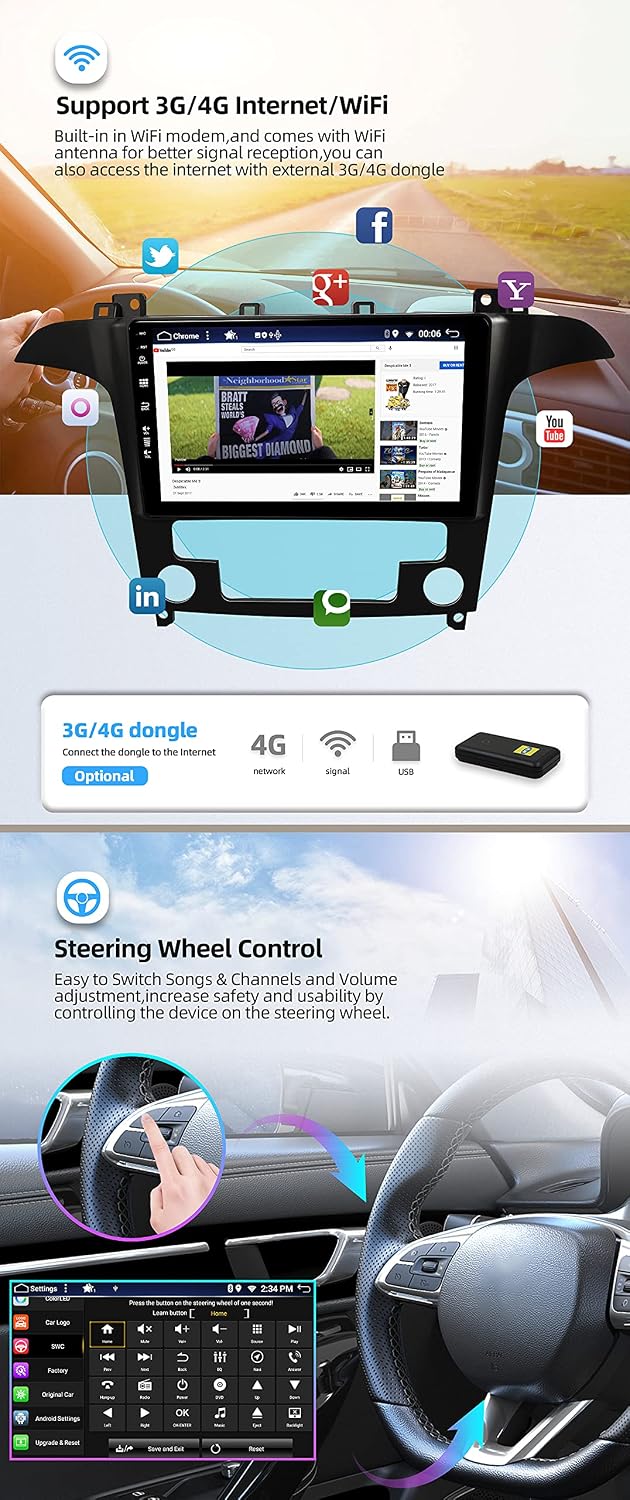 JOYX Android 12 Autoradio Passt für Ford S-Max (2007-2008) - [4G+64G] - Eingebaut DSP/Carplay/Androi