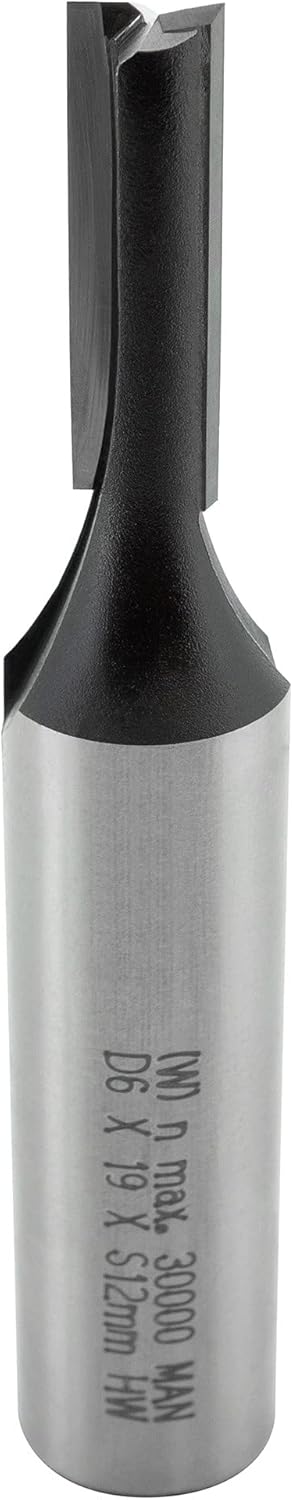 ENT 10511 Nutfräser HW, Schaft (S) 12 mm, Durchmesser (D) 6 mm, NL 19 mm, SL 40 mm, GL 67 mm D=6 / N