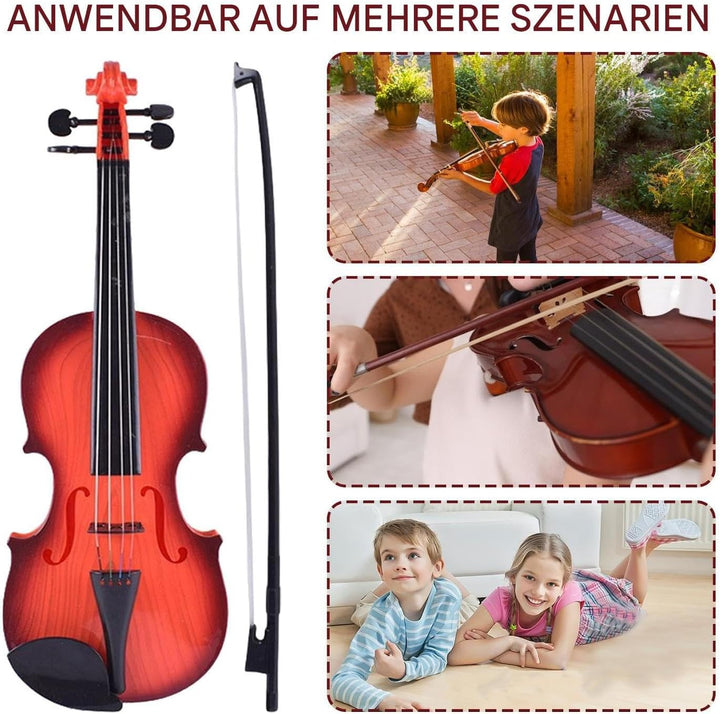 Geige, Musikspielzeug Für Kinder, Kinder Anfänger Üben Violine für Alltag Sammlung Reise Zuhause Fam