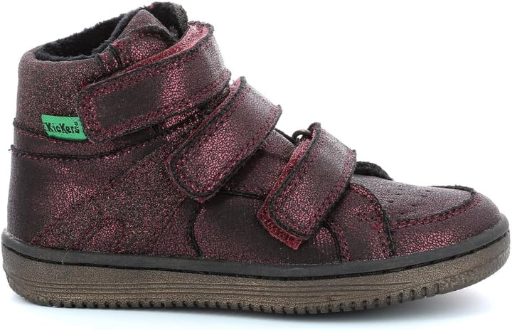 Kickers Unisex Kinder Lohan Sneaker 33 EU Bordeaux Brillant, 33 EU Bordeaux Brillant